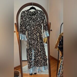 Rixo Silk Midi Dress XS multicolor